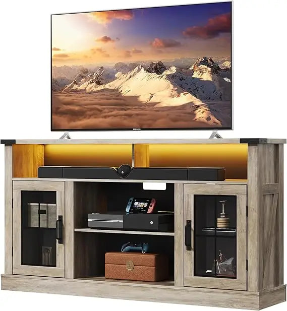 TV Stand for 65 Inch TV,  with LED Lights