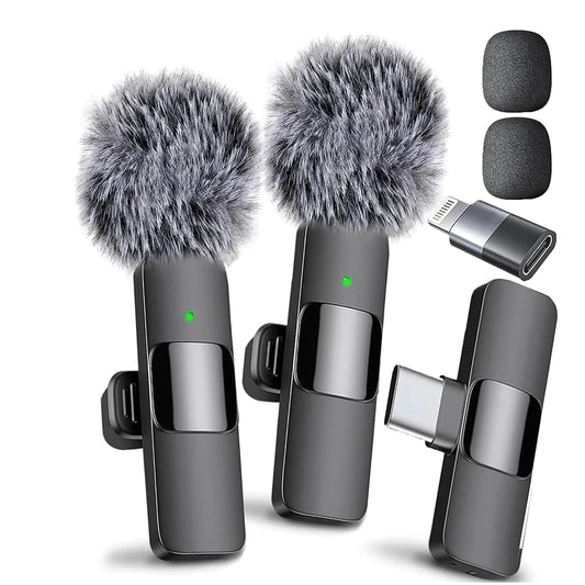 Wireless Microphone for iPhone PC Tablet Camera