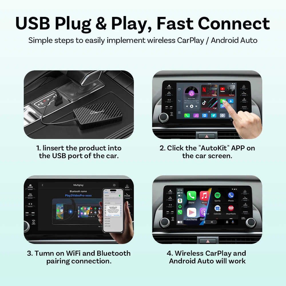 Video Pro Wireless CarPlay Adapter, Android