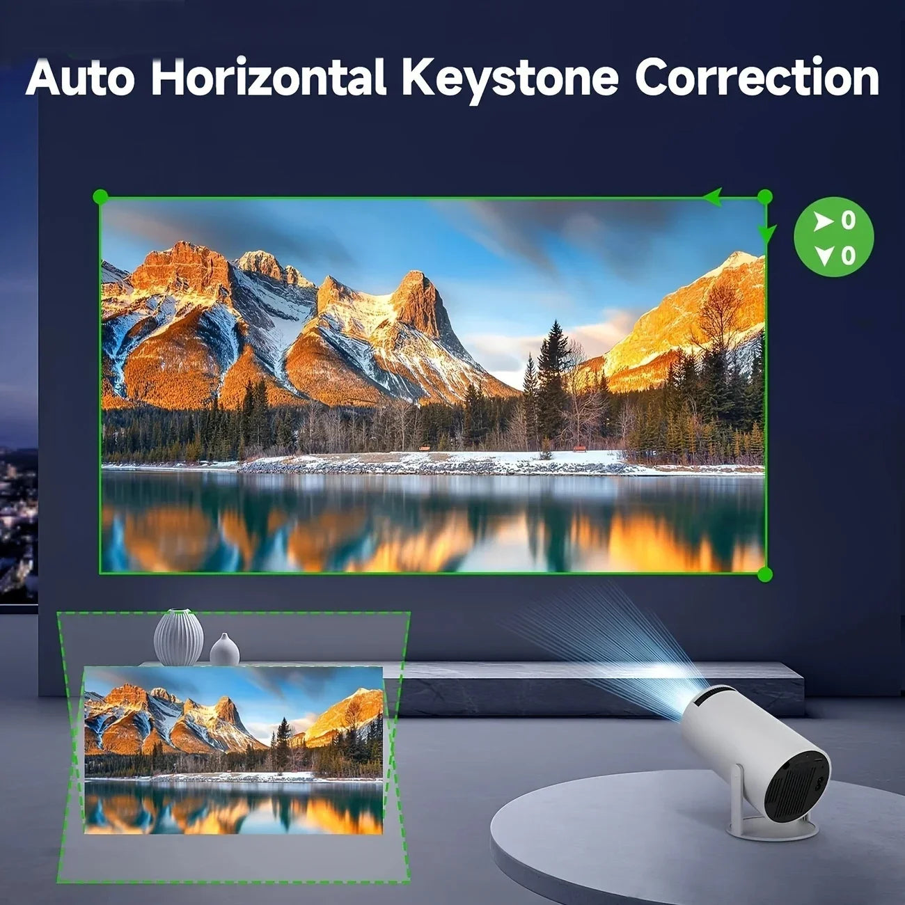 2025 Upgraded HY300PRO Mini Projector with WiFi & BT,