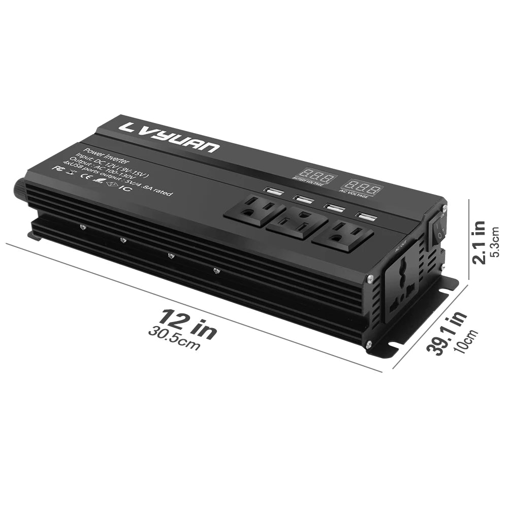 12V To 220V 5000W 6000W Power Inverte for Phone Laptops Car