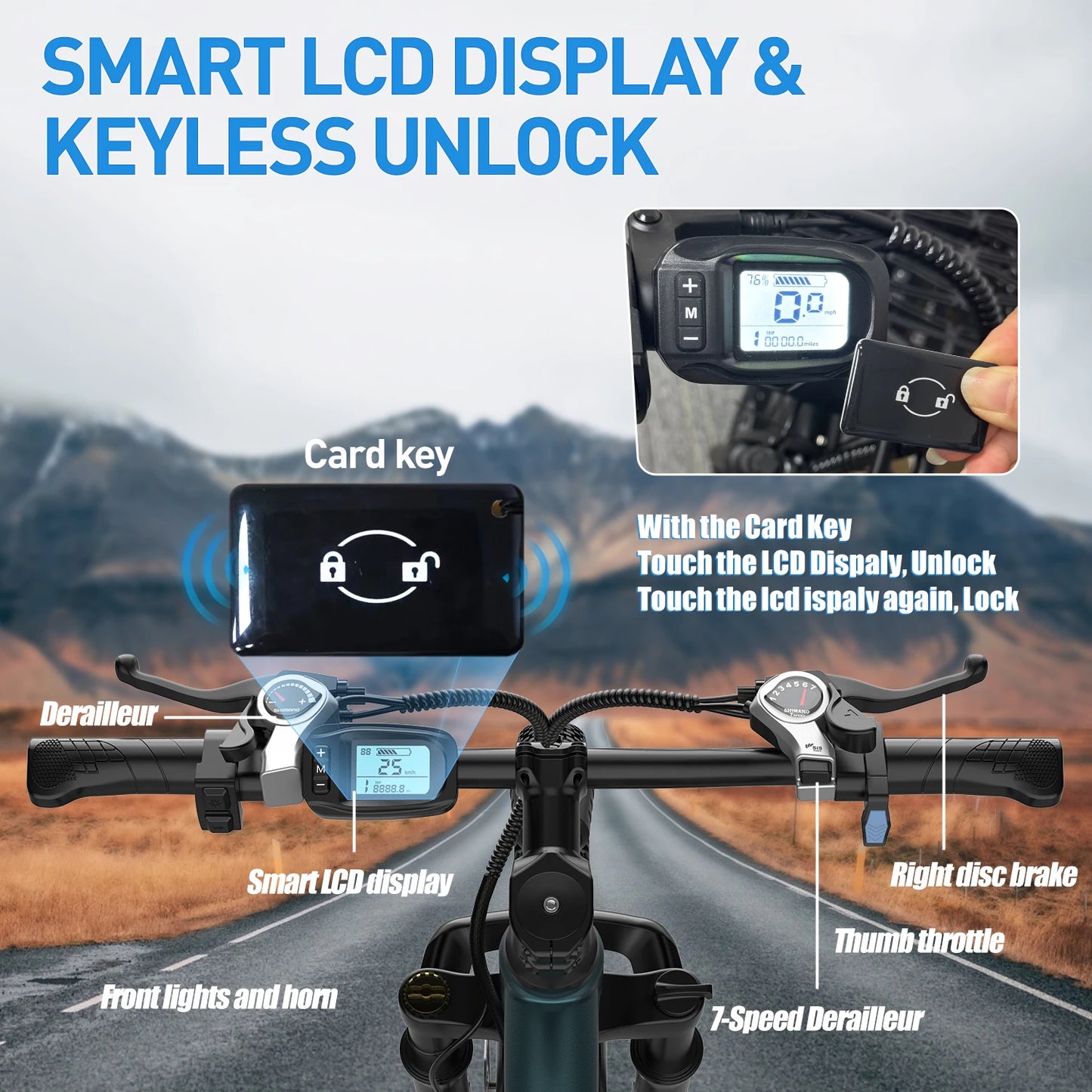 Electric Mountain Bike with 36V Battery Peak 500W Motor