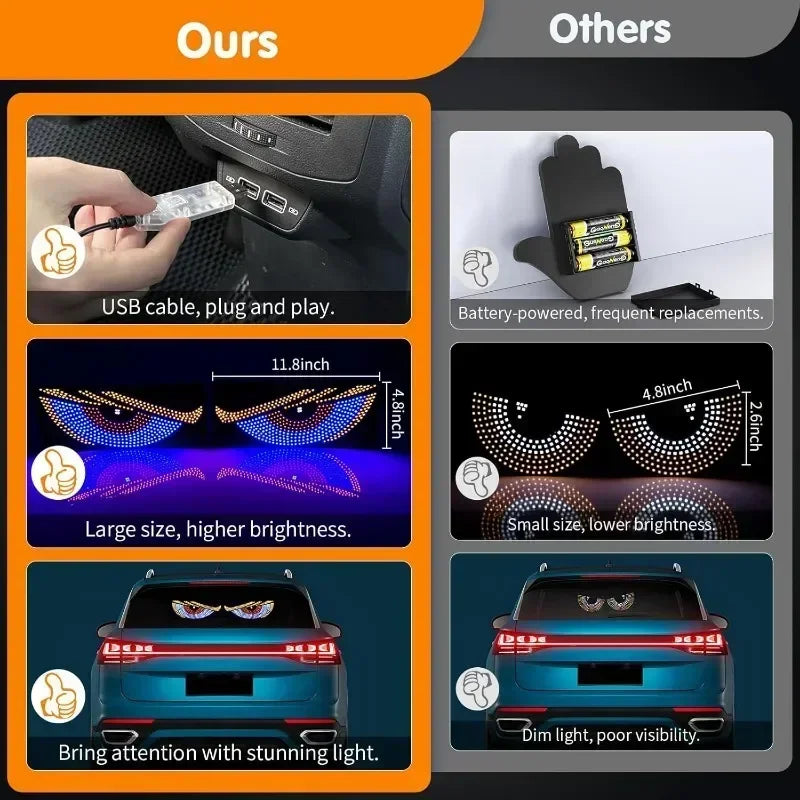 Devil Eyes LED Light for Cars Trucks Windshield Window Front and  Rear
