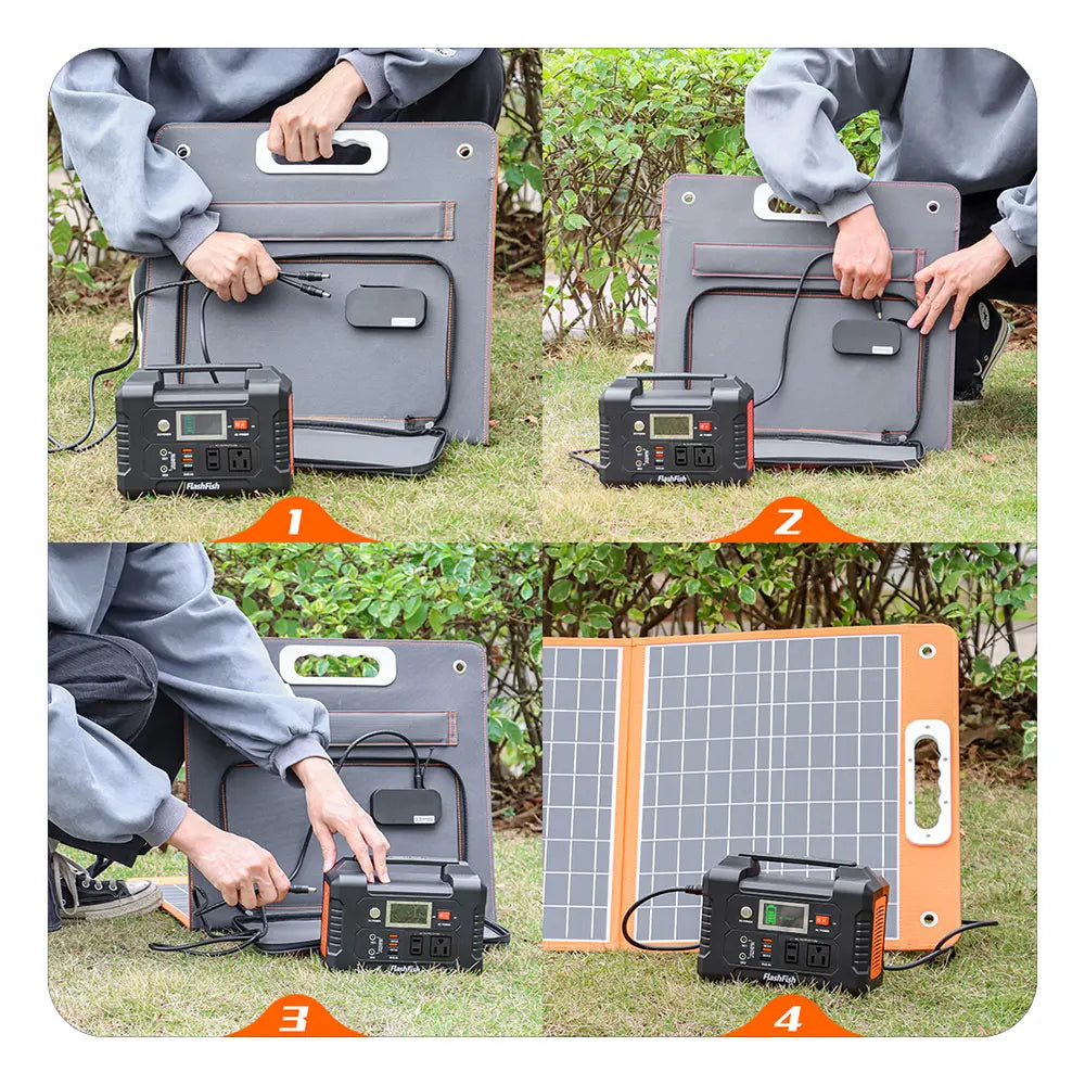Solar Panel 60W Solar Charger Foldable USB 18V DC Solar Cell