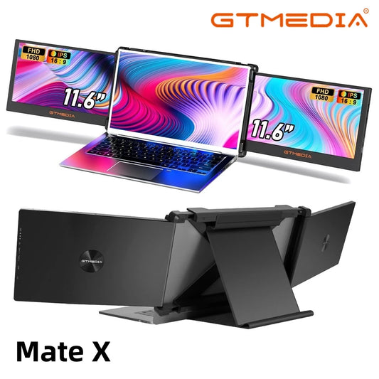 11.6Inch Portable Monitor ,Triple Dual Extender Screen Full View Fold Display For 13.0-17.3Inch Laptops