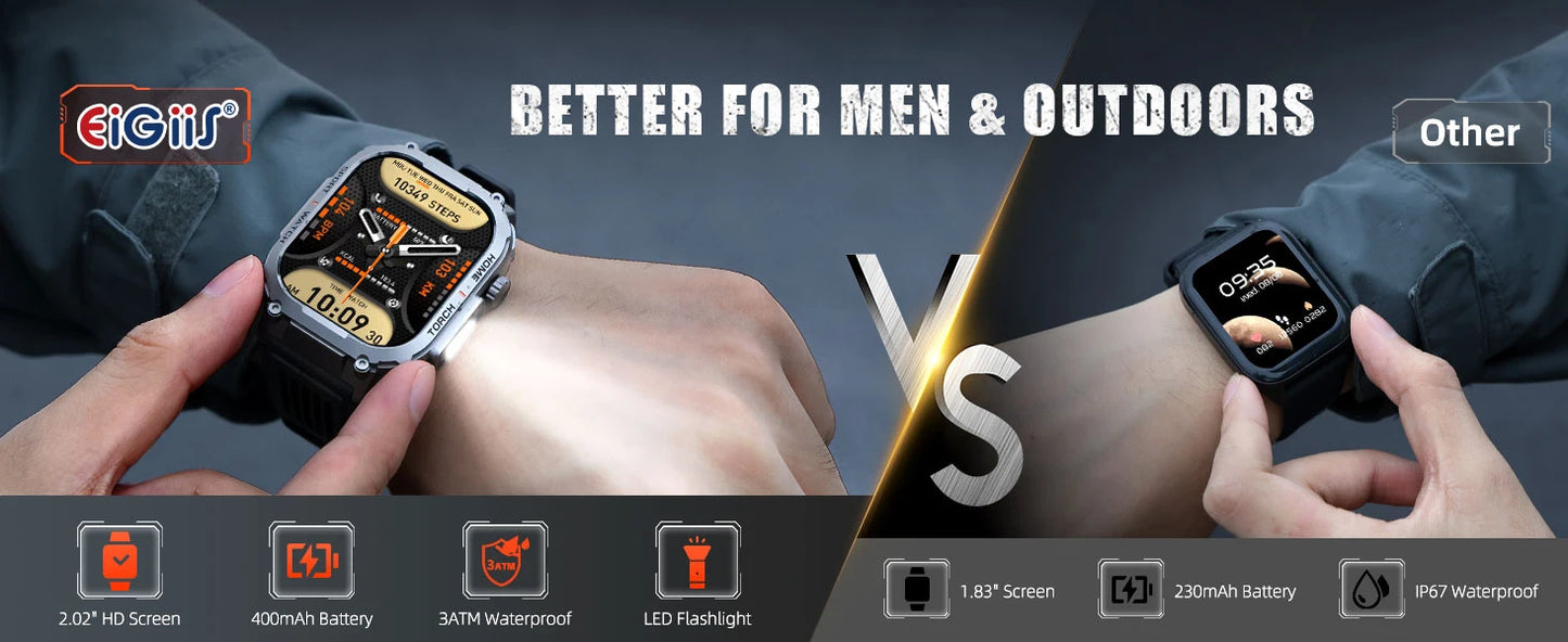Smart Watch, Waterproof  With Compass And LED Flashlight