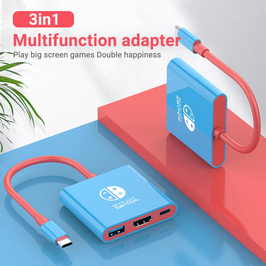 Portable TV Dock Charging Docking Station with HDMI and USB 3.0 Set for Nintendo Switch OLED