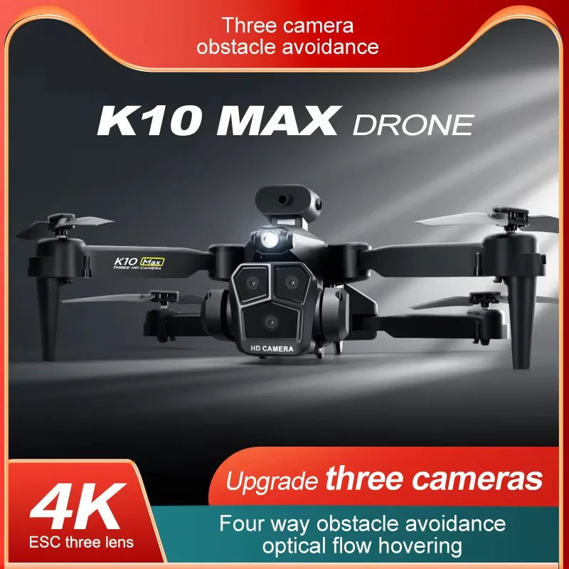 2 Batteries : 3 Camera Remote Control Drone 360° Obstacle Avoidance 2.4