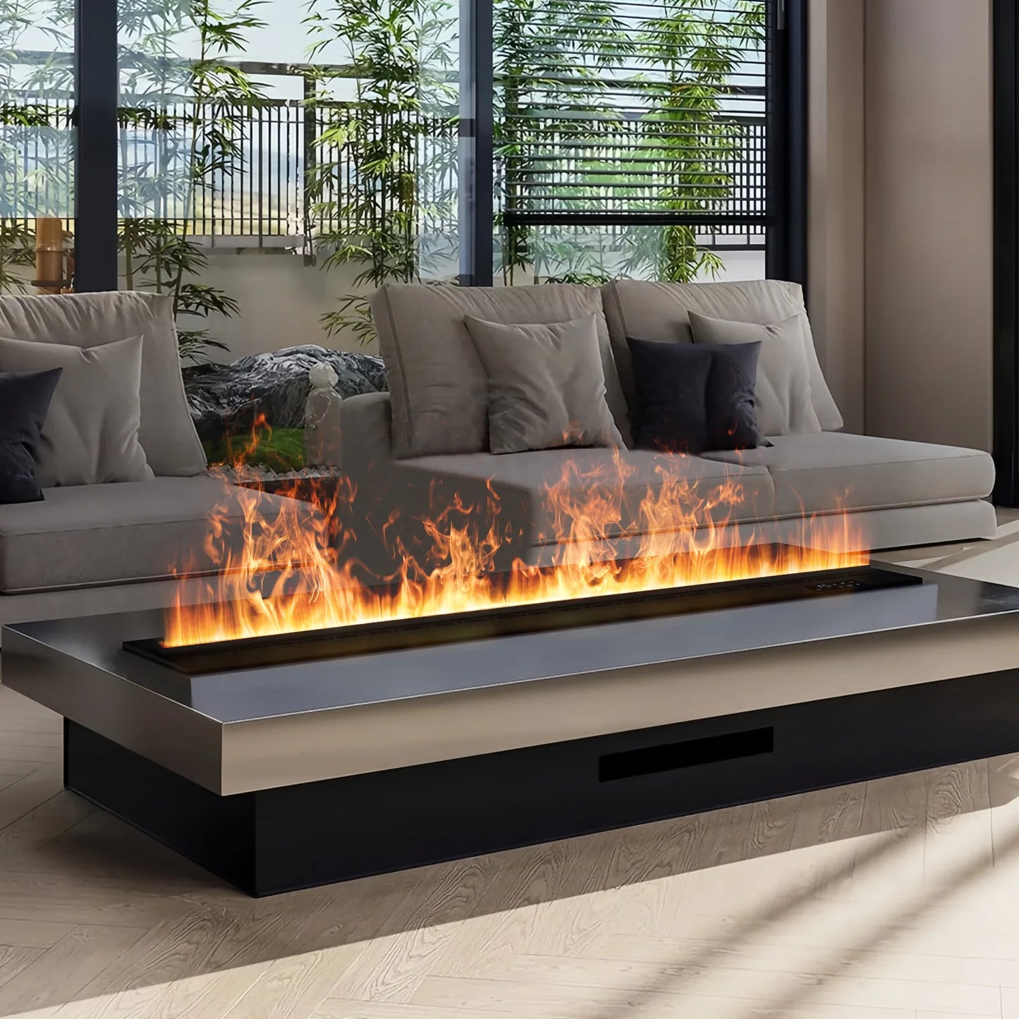 Smart atomization fireplace, 3D multi-color ,water vapor
