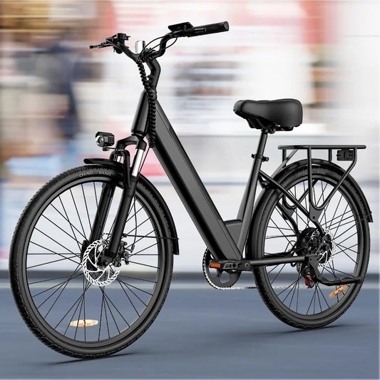 750W E-Bike Commuter 26x2" Tires, for Adults