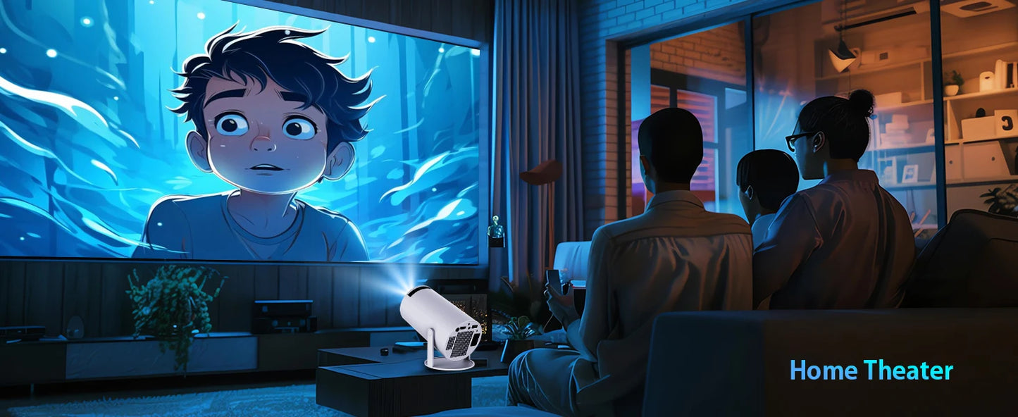 2025 Upgraded HY300PRO Mini Projector with WiFi & BT,