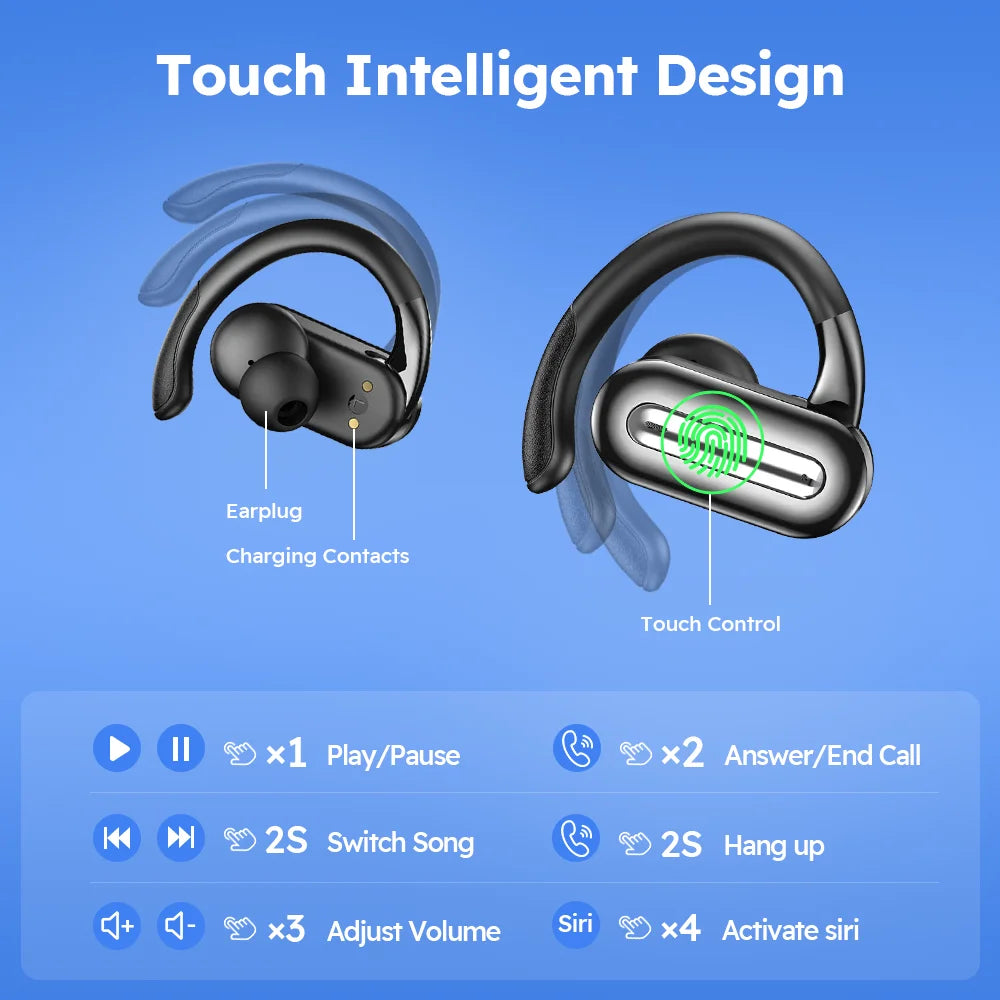Bluetooth Earphone 20 Hours Play Time Swimming Waterproof Earbuds