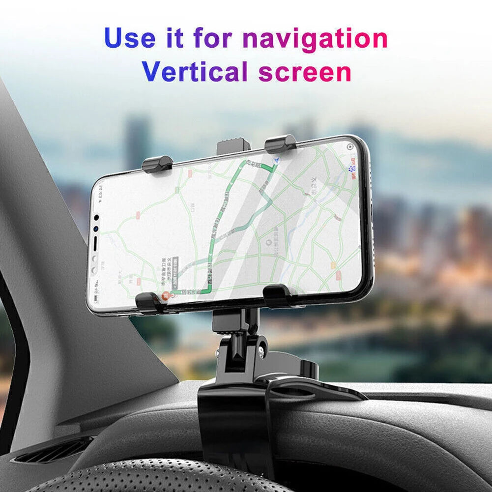 360 Degree Rotating  Adjustable Spring Clip Cell Phone Holder