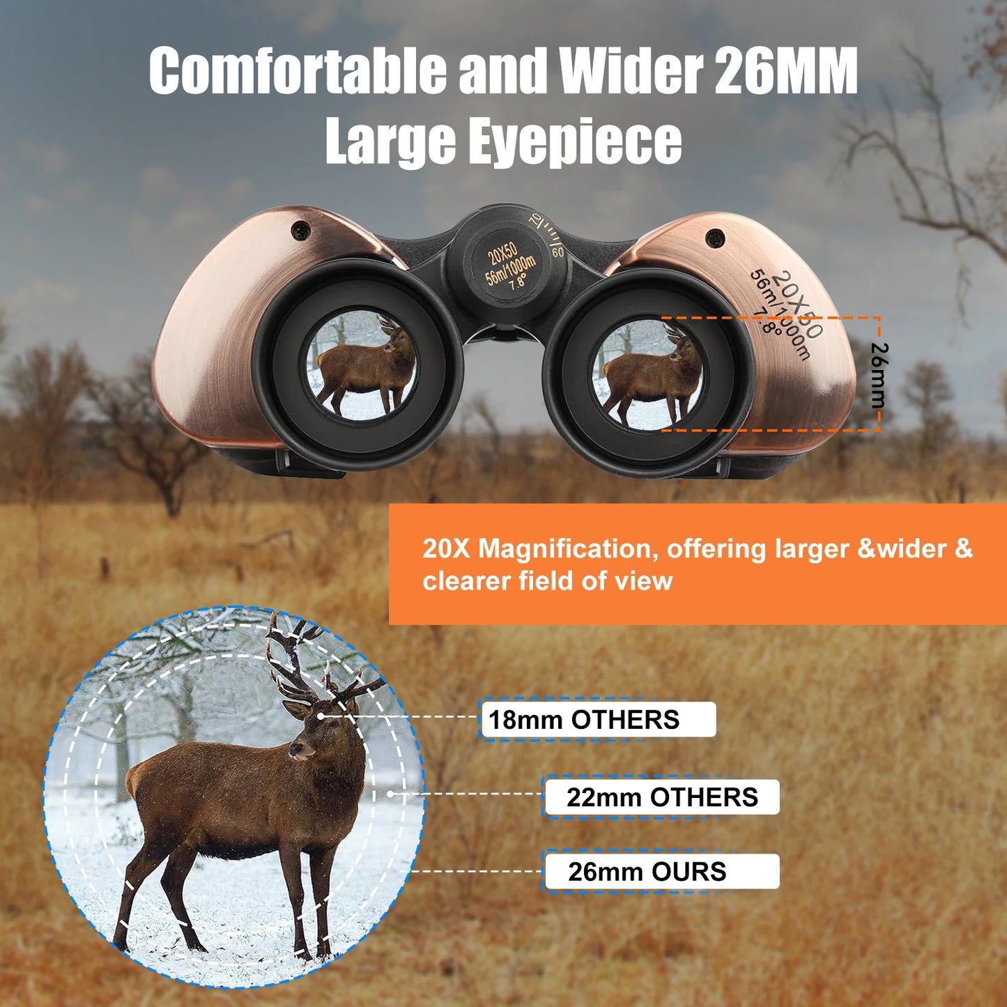 20x50 HD High Powered Professional Binoculars