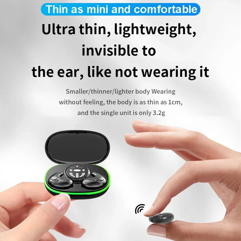 Invisible Sleep Earphones, Wireless , Waterproof  Touch Control Headsets