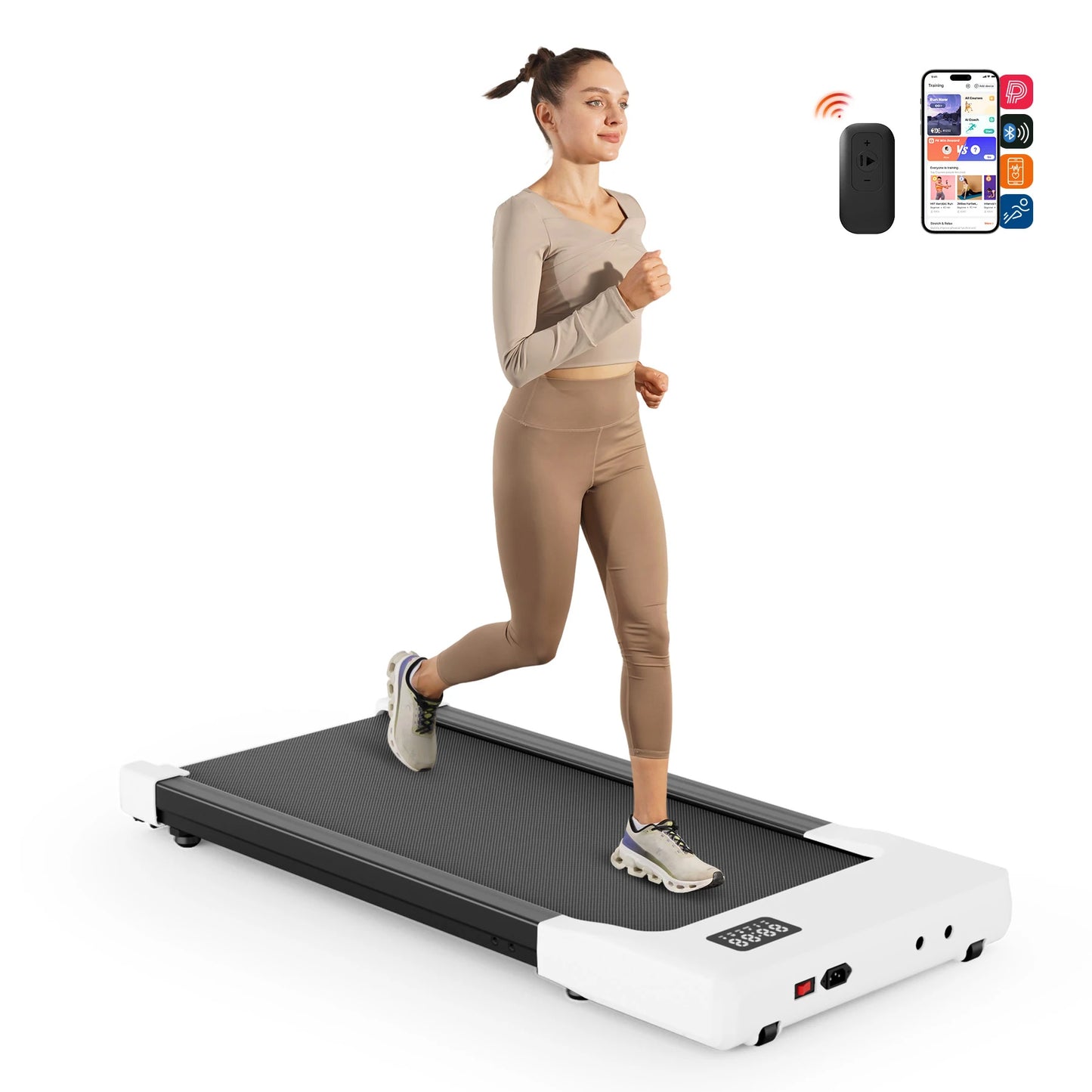 Walking Pad Under Desk Treadmill 2 in 1 Portable with Remote Control LED Display 2.5HP