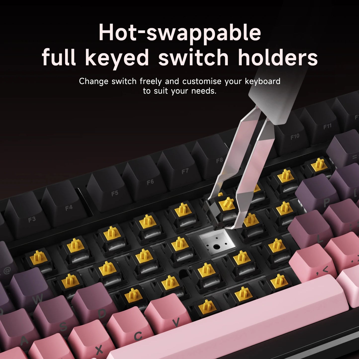2.4G wireless/Bluetooth/wired gaming mechanical keyboard