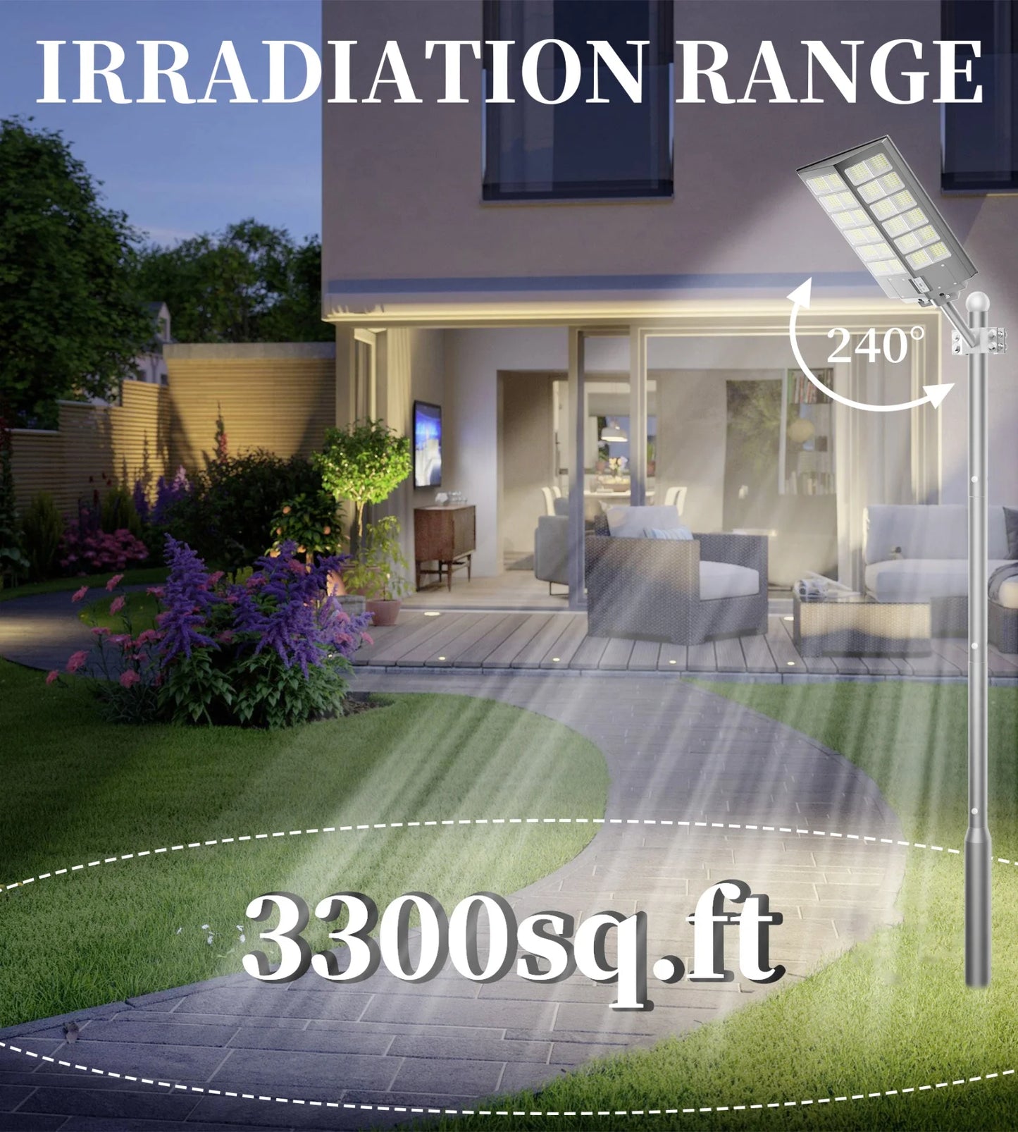 6000-watt waterproof solar street lights.