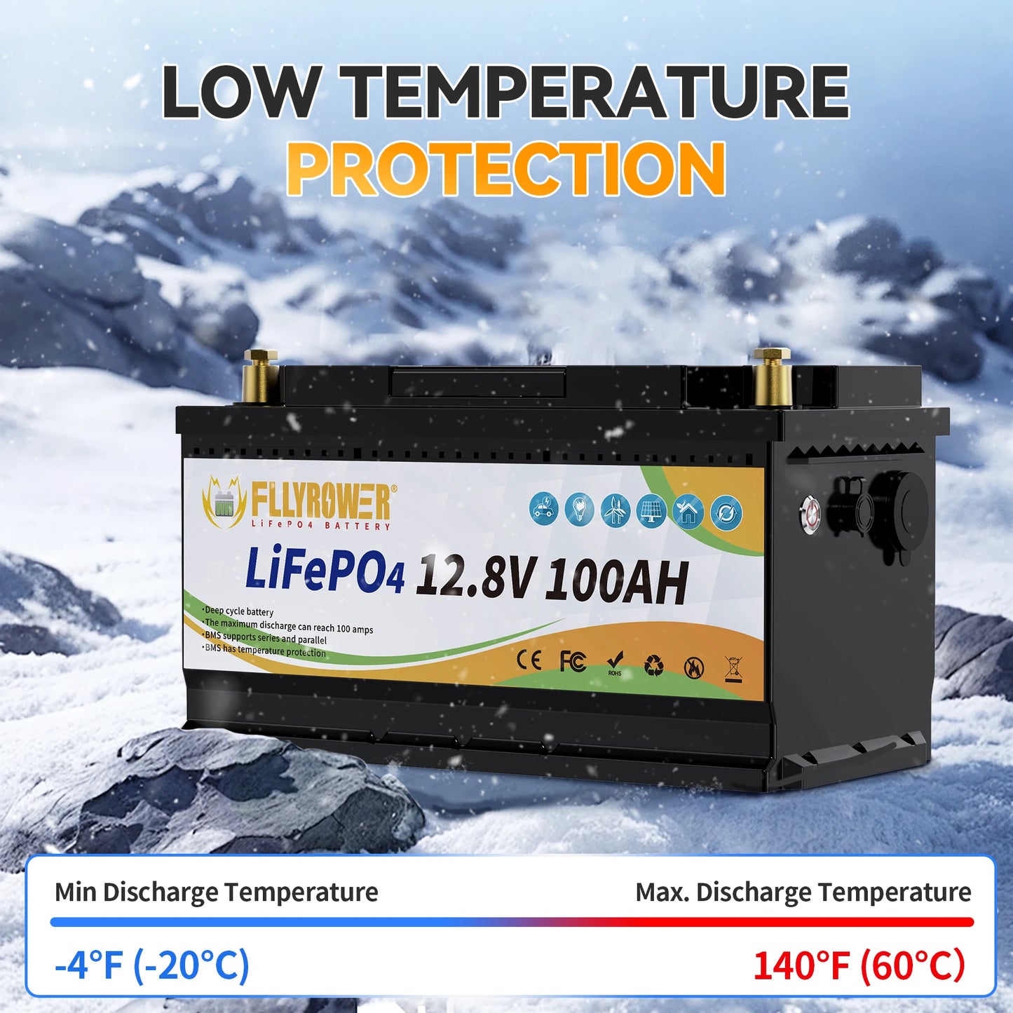 Lithium Battery, RV Boat Motors Inverter Solar Wind Lithium Iron Phosphate Battery