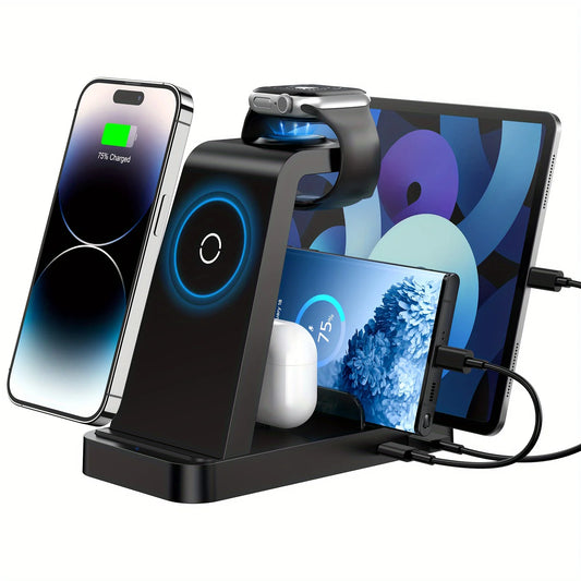 5-in-1 Fast Wireless Charging Station for Multiple Devices