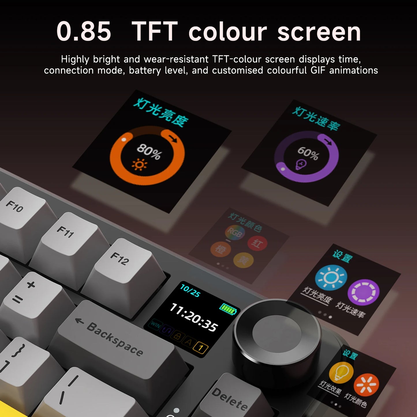 2.4G wireless/Bluetooth/wired gaming mechanical keyboard
