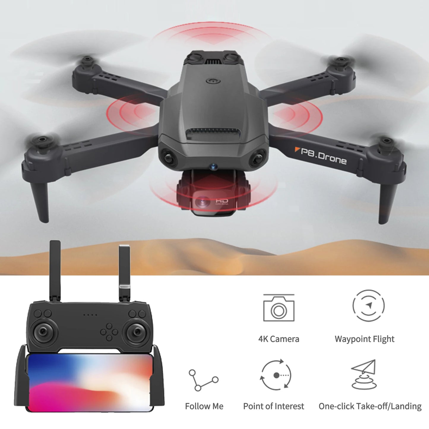 4K Dual Camera RC Quadcopter drone
