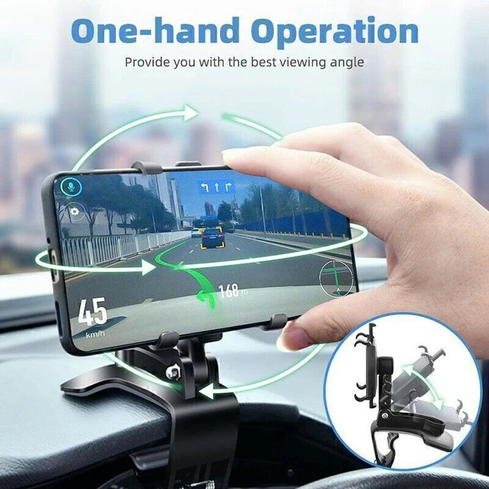 Car Dashboard Support 360 Degree Rotating Cluster Phone Holder