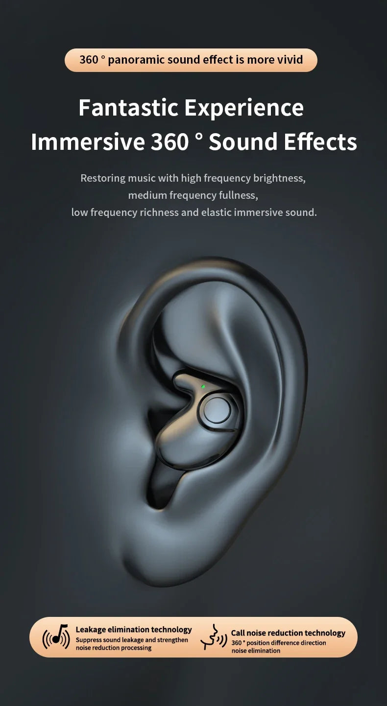 Invisible Sleep Earphones, Wireless , Waterproof  Touch Control Headsets