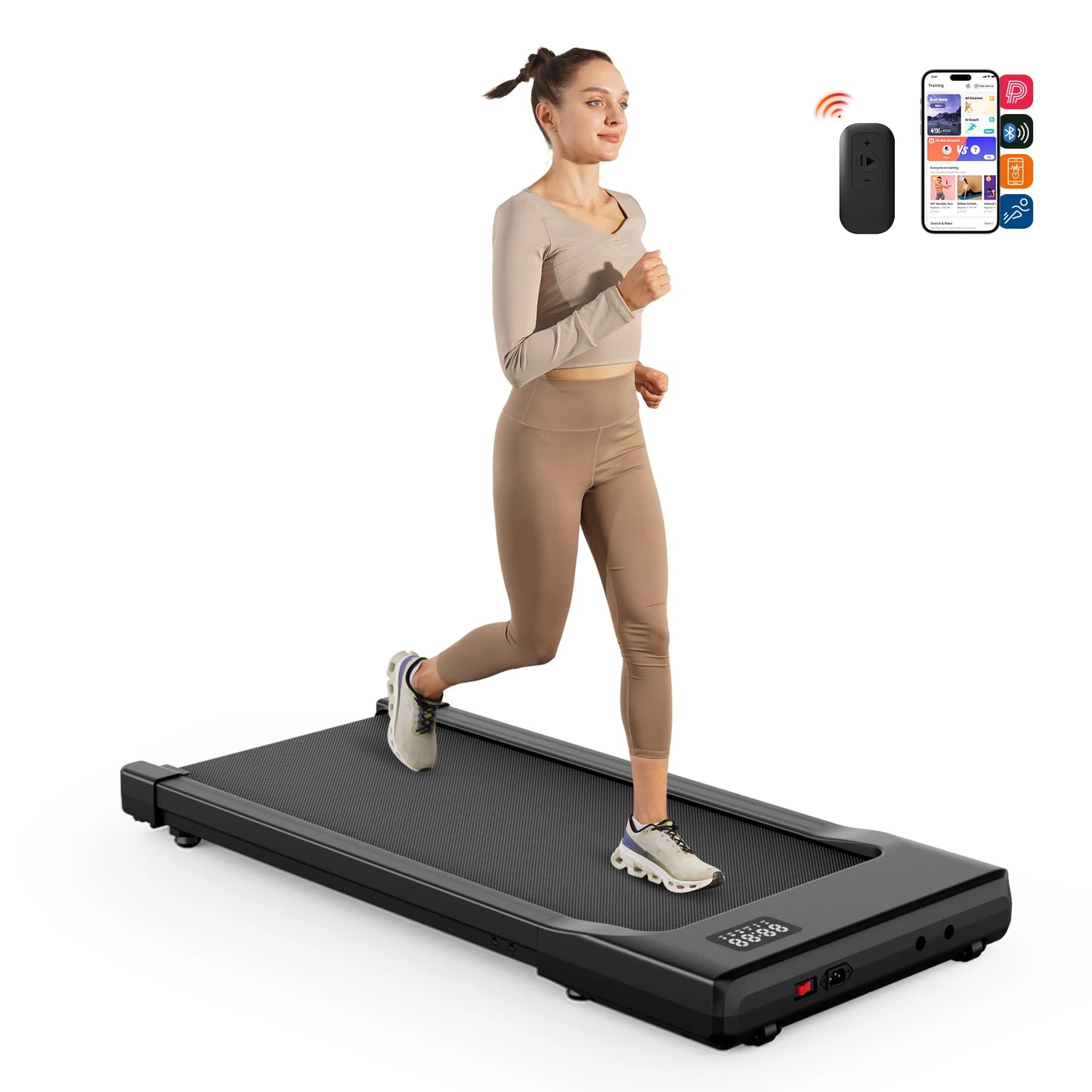 Walking Pad Under Desk Treadmill 2 in 1 Portable with Remote Control LED Display 2.5HP