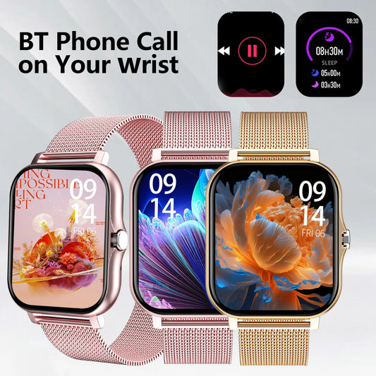 Smart watch wireless calling/dial, fitness monitoring for iPhone/Andriod