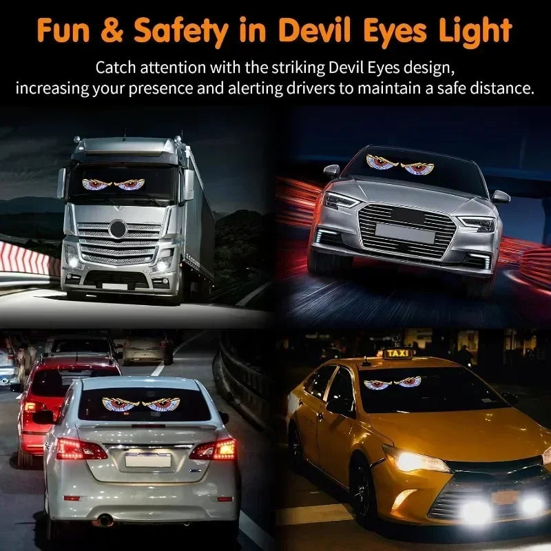Devil Eyes LED Light for Cars Trucks Windshield Window Front and  Rear