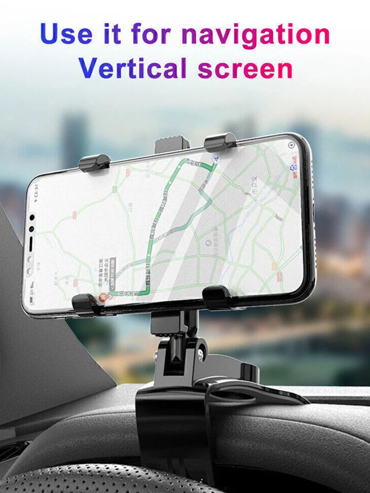360 Degree Rotating  Adjustable Spring Clip Cell Phone Holder