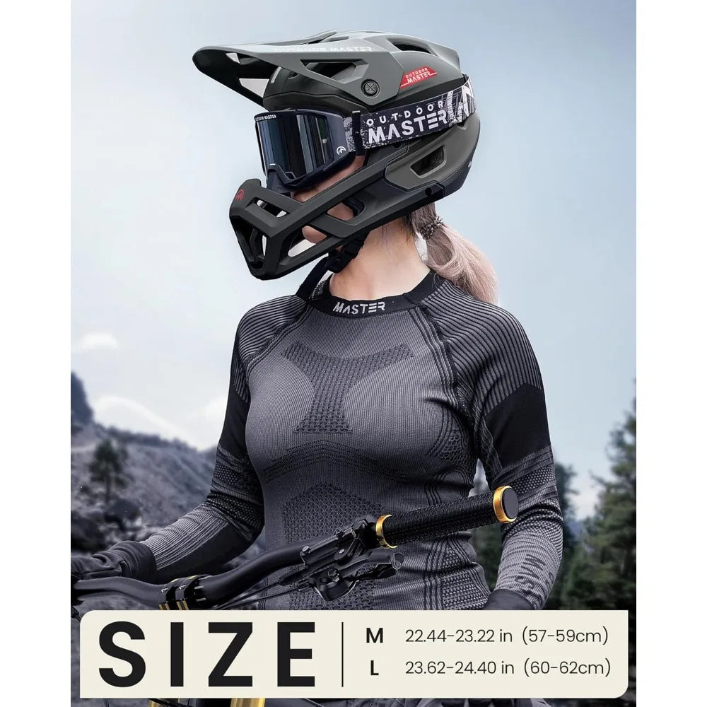 Full face mountain bike helmet , ventilated