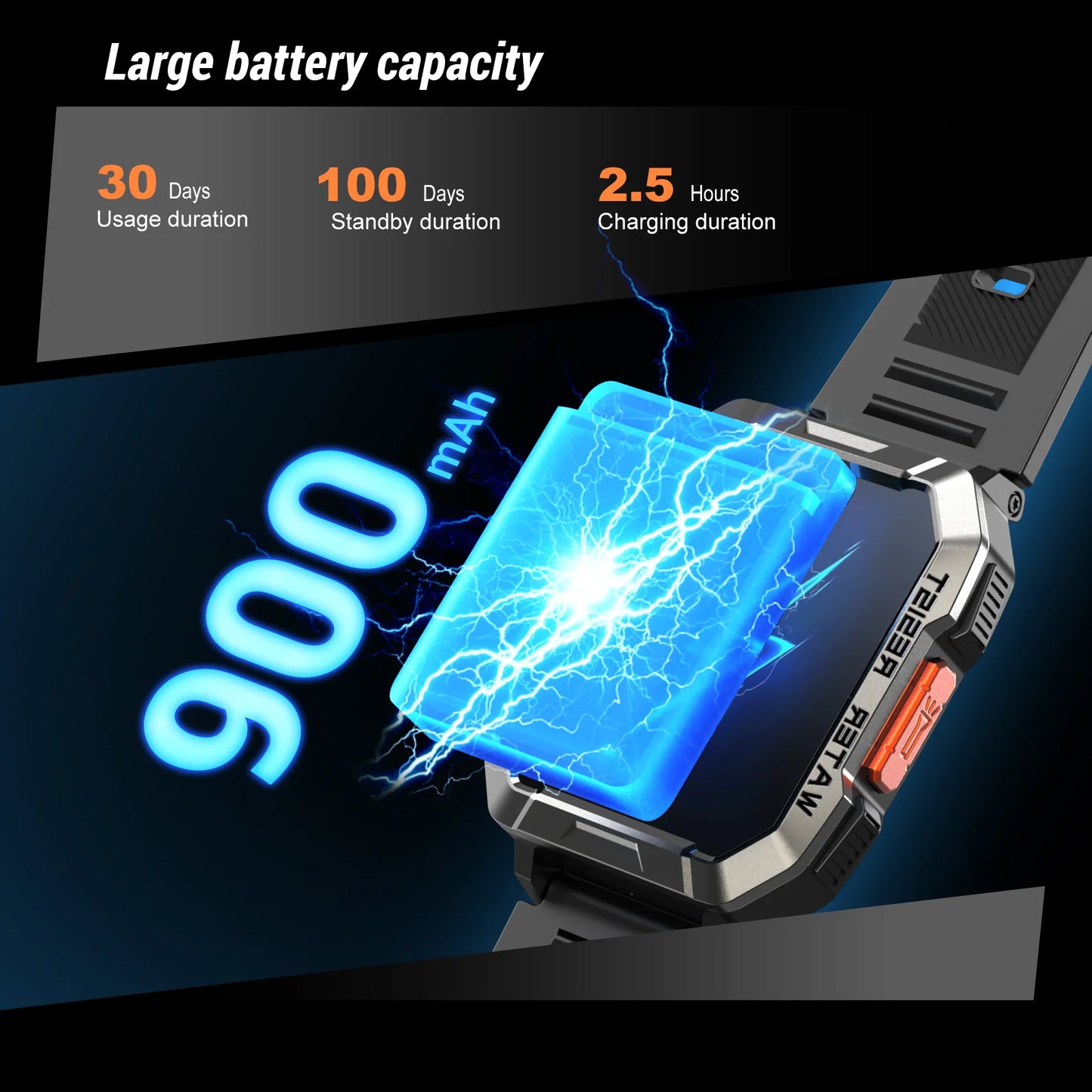 Blackview New Smart Watch 2.01'' HD Display Outdoor Men's Watch