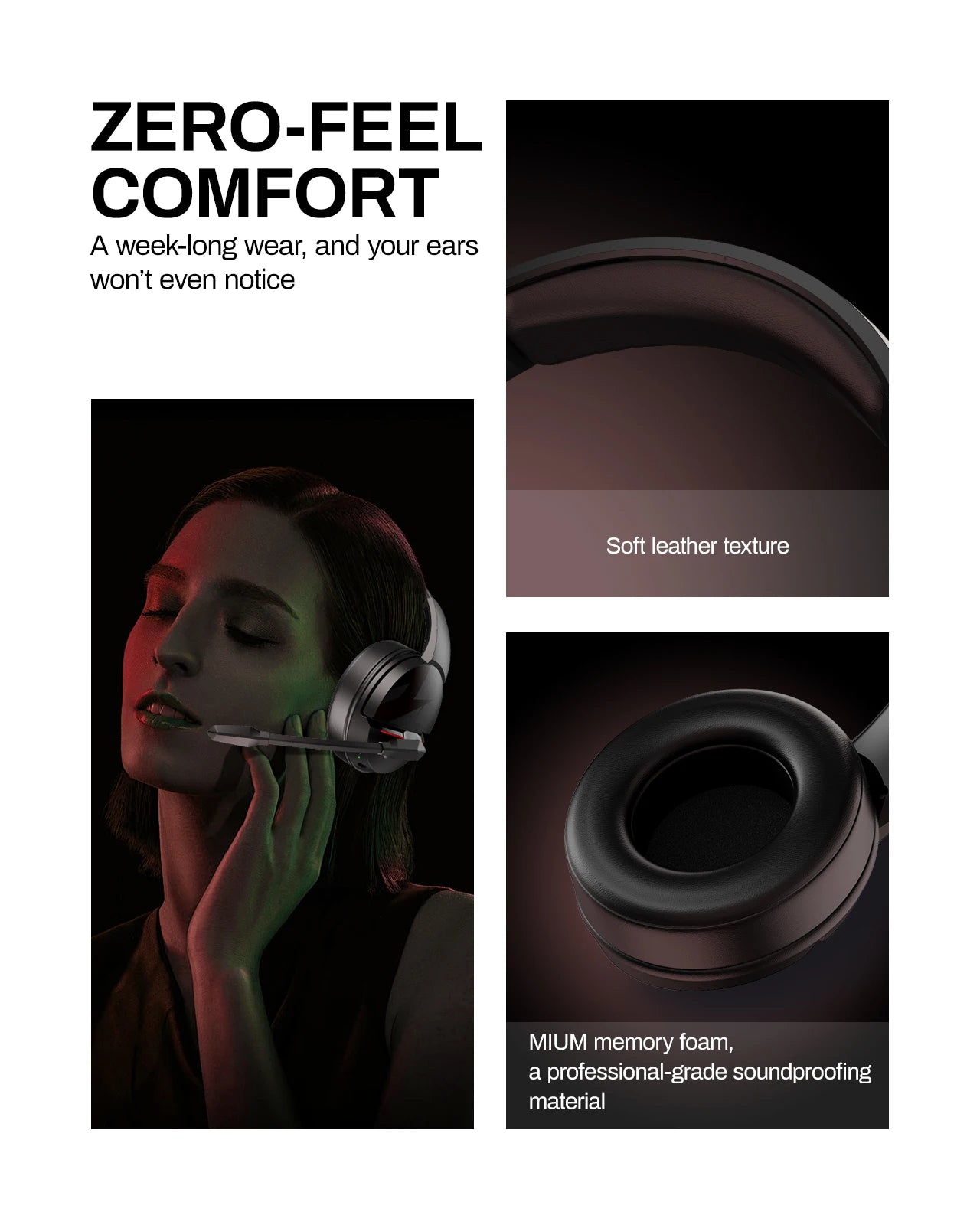 Gaming Headphones for PC, Meeting, Music, PS4 Wireless Gaming Headset