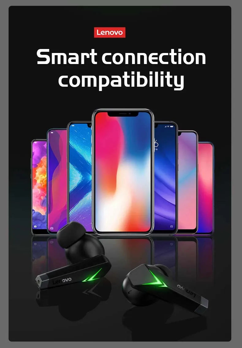 Lenovo LP6 Bluetooth 5.0 Headphones 9D Strong Deep Bass  Earbuds