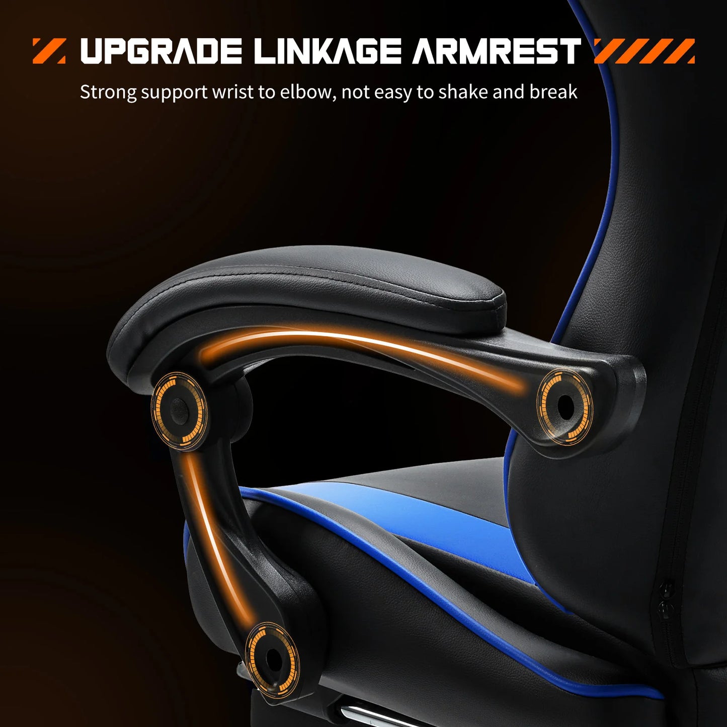 Gaming Chair Adjustable Swivel  with Headrest and Lumbar Support