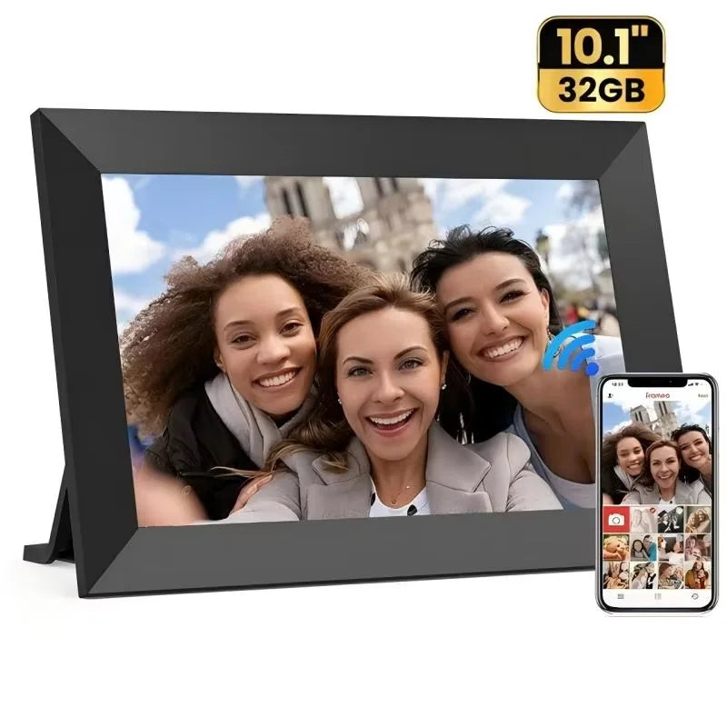 10.1” WiFi Digital Photo Frame, IPS Touch Screen, 32GB Storage