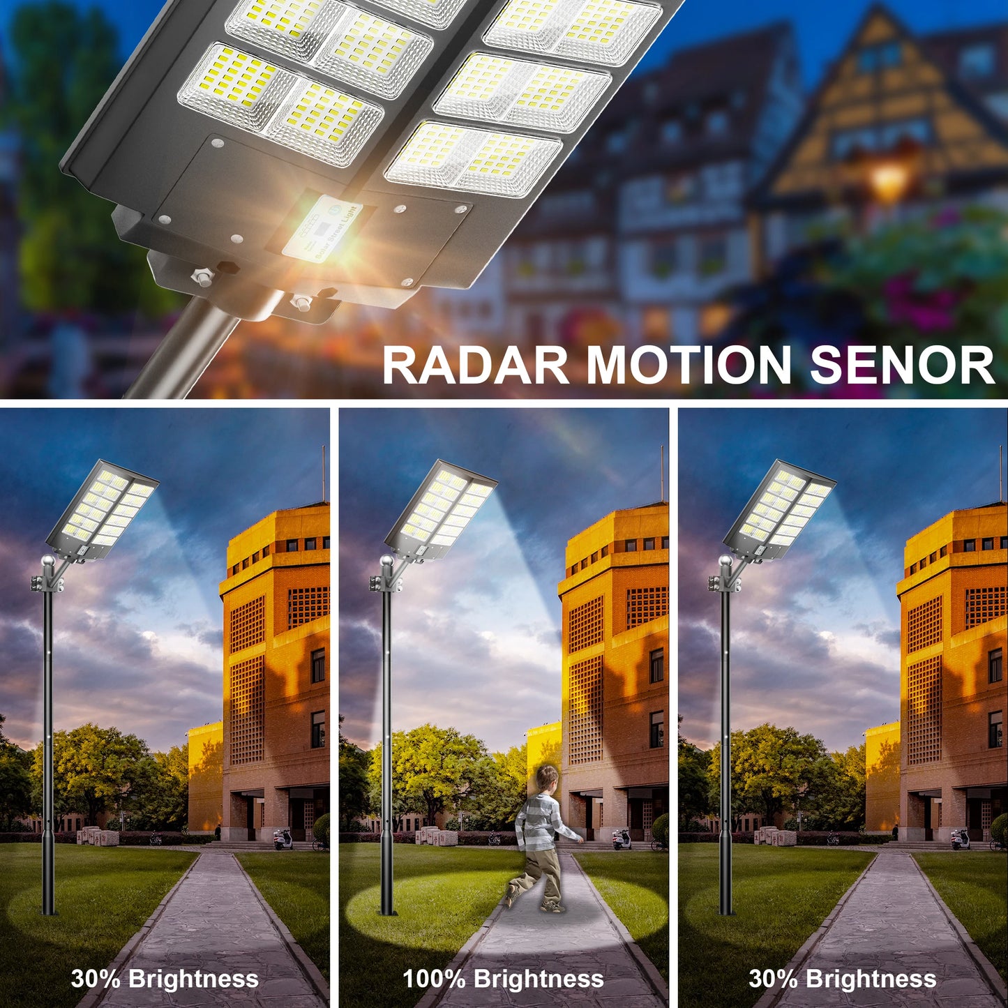 6000-watt waterproof solar street lights.