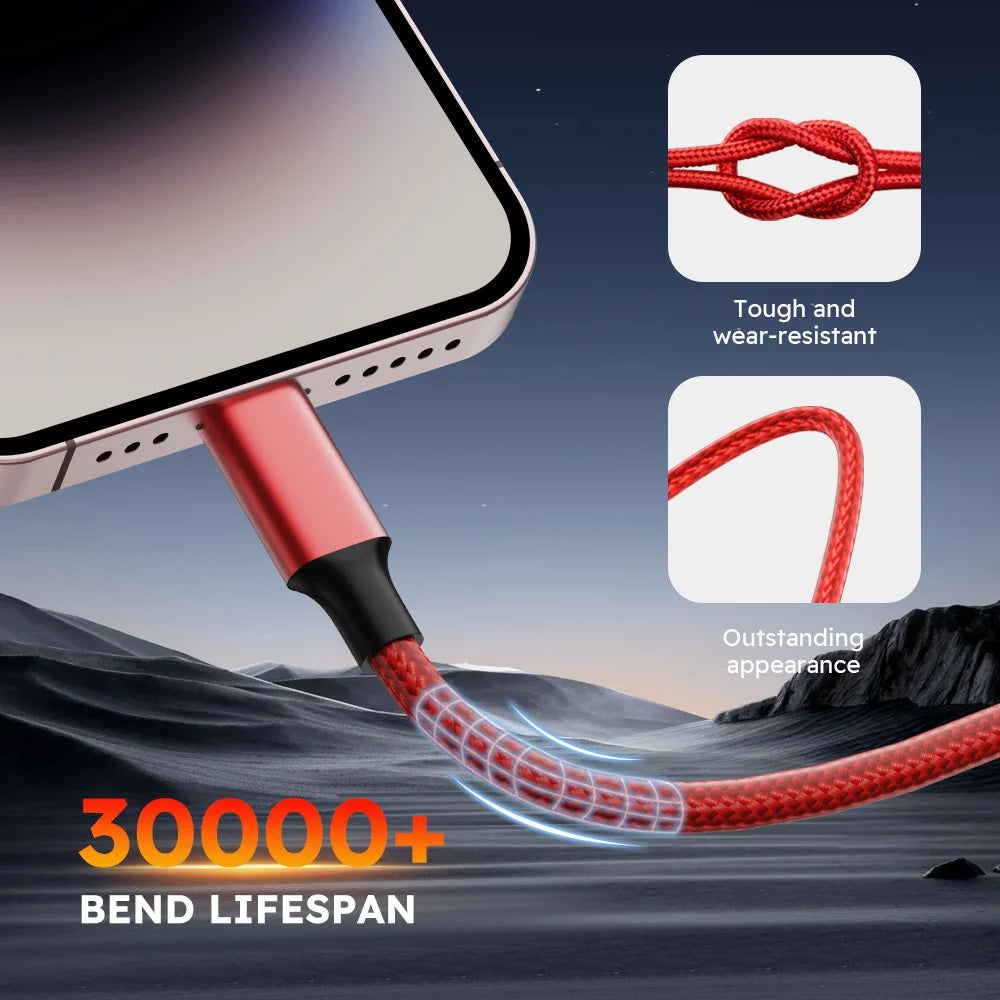 4pcs 3in1 USB-C Fast Charging Cable