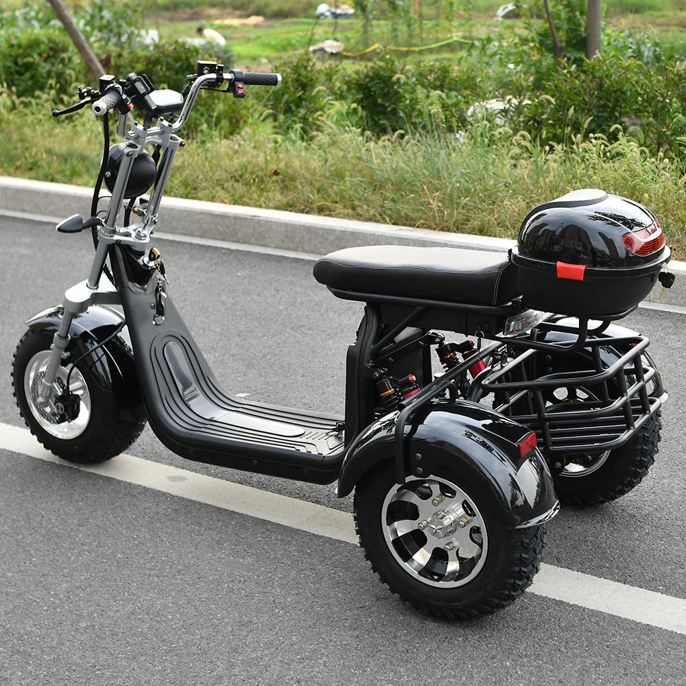 Adult Electric 3 Wheel Scooter 2000W Motor 18 Inch Off road Fat Tire