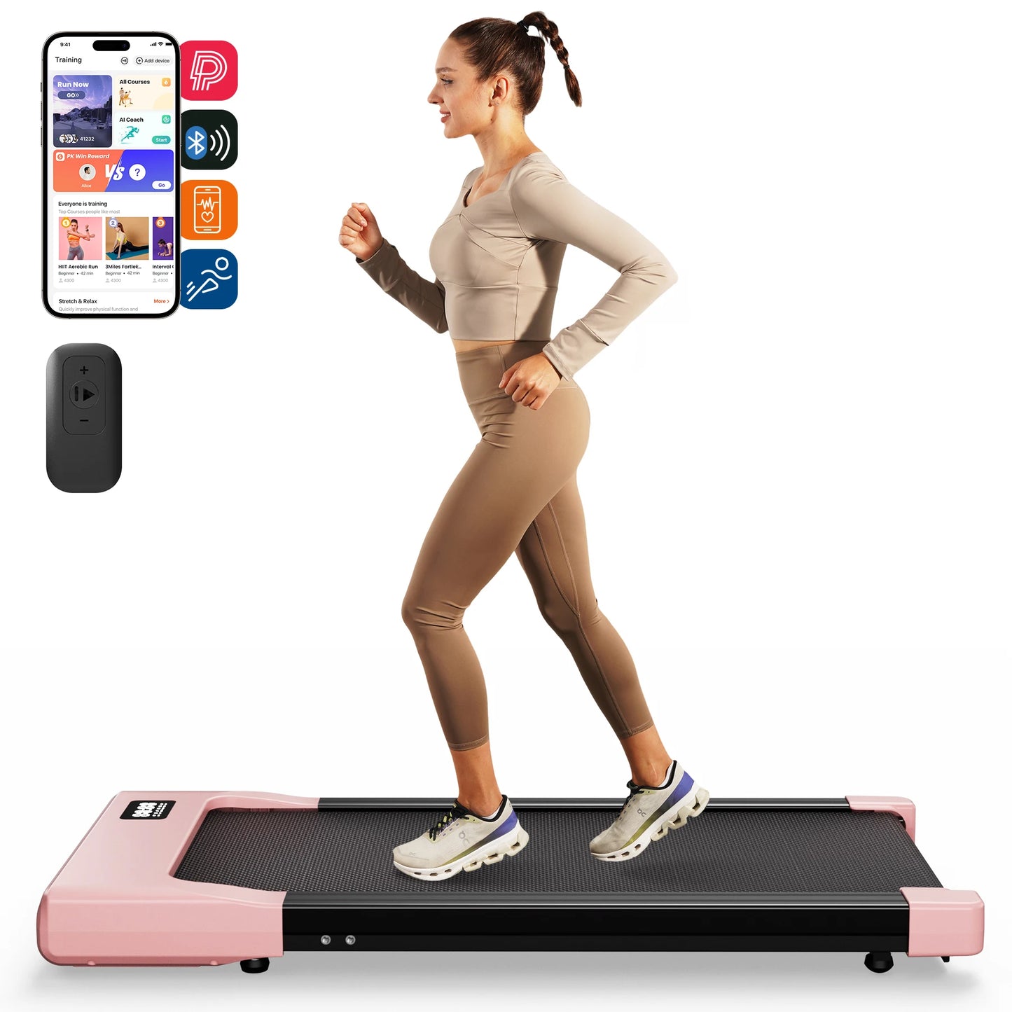 Walking Pad Under Desk Treadmill 2 in 1 Portable with Remote Control LED Display 2.5HP