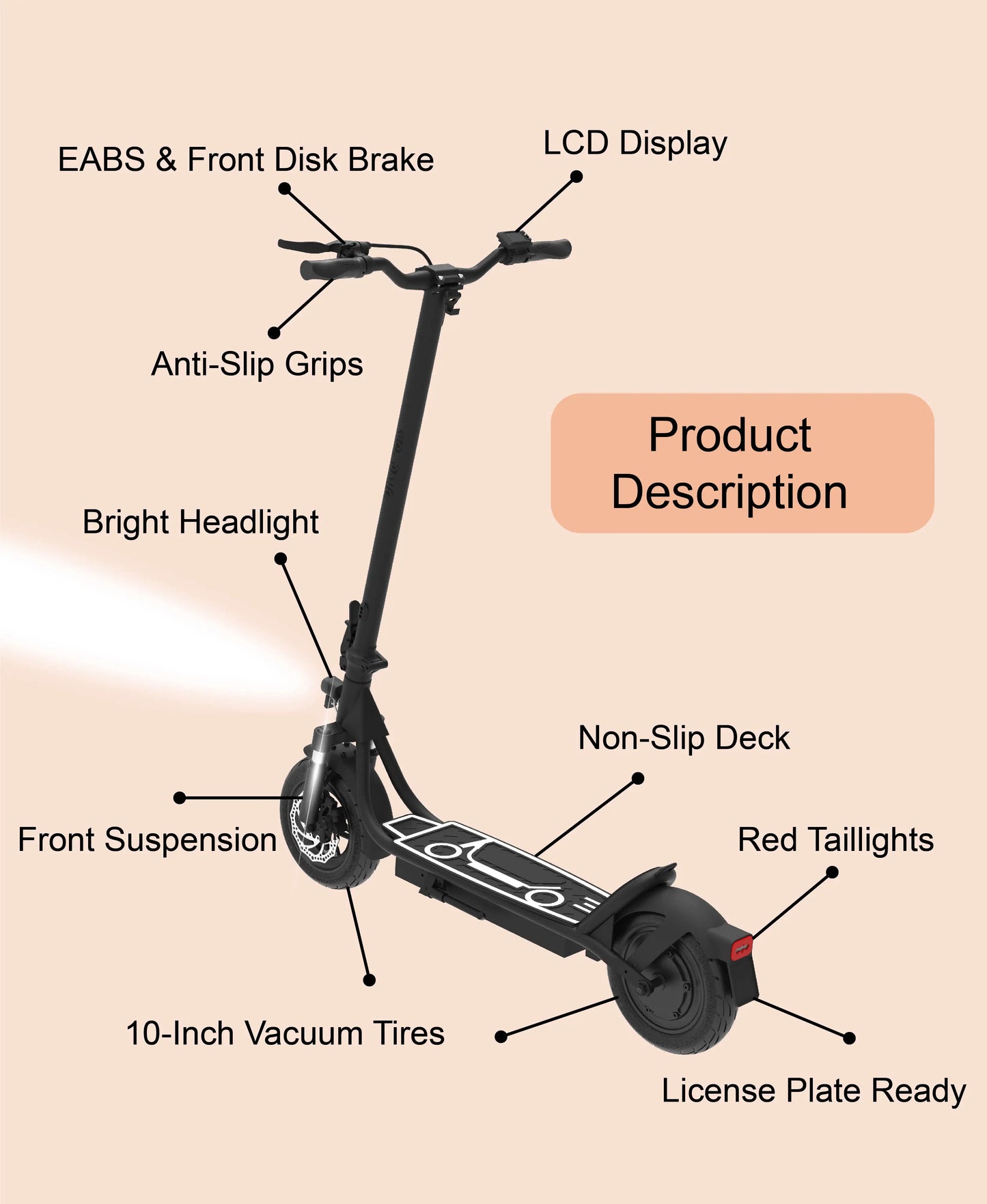 800W Adult Unisex Electric scooter.