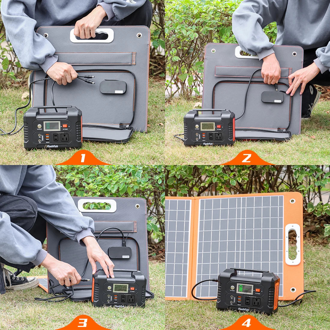 Solar Panel 60W Solar Charger Foldable USB 18V DC Solar Cell