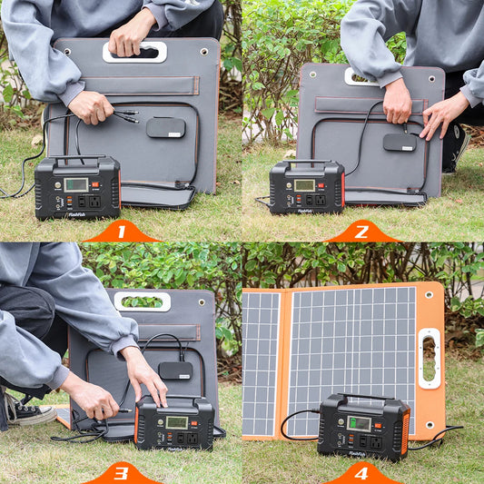 Solar Panel 60W Solar Charger Foldable USB 18V DC Solar Cell