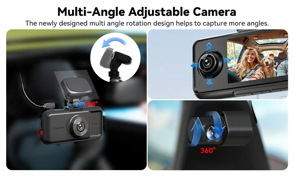 4K Dash Cam Built-in 5.8Ghz WiFi GPS Car DVR Upgrade Night Vision