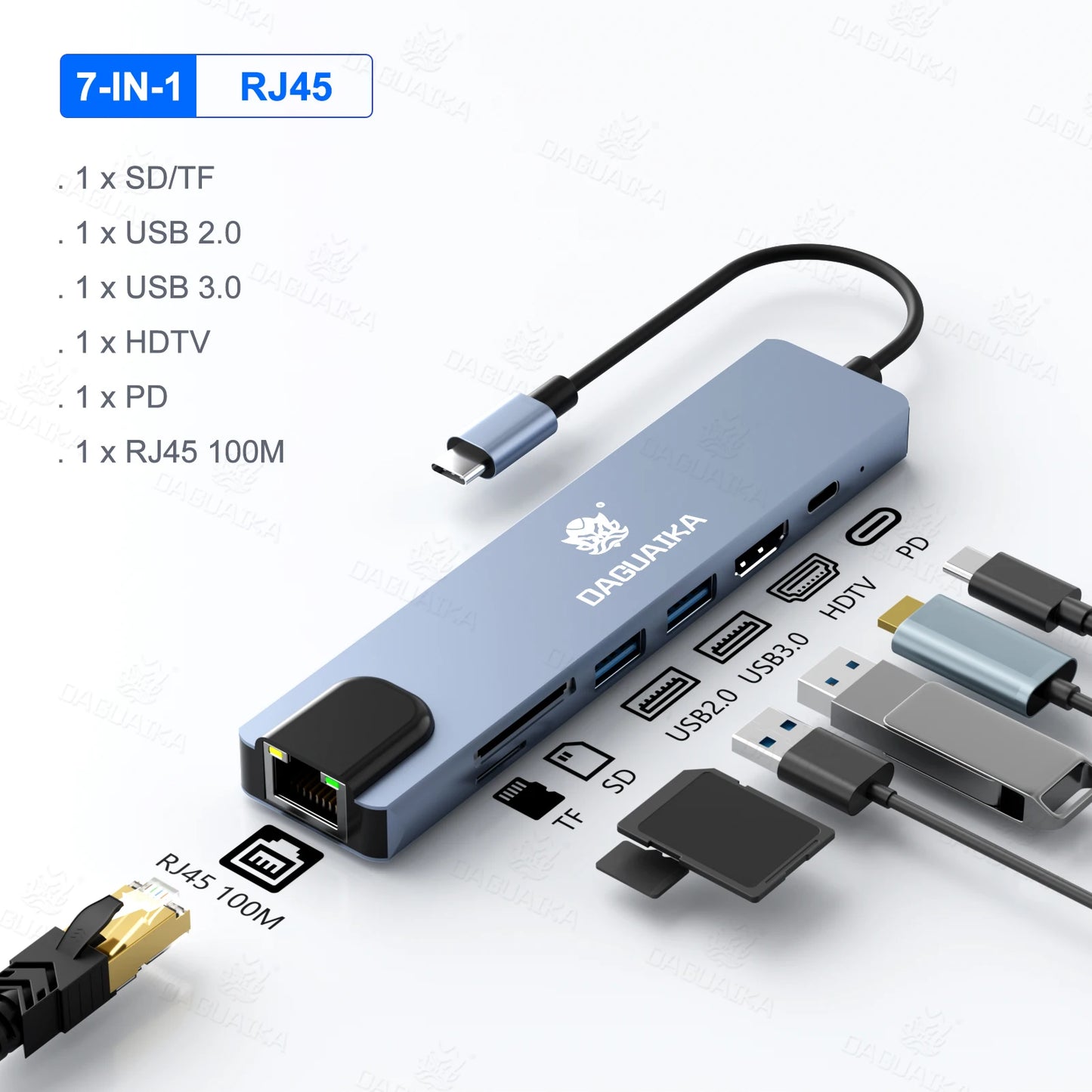 7 in 1 Type C Docking Station