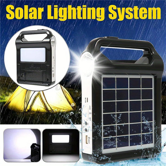 6V rechargeable, solar panel energy storage and generation system kit