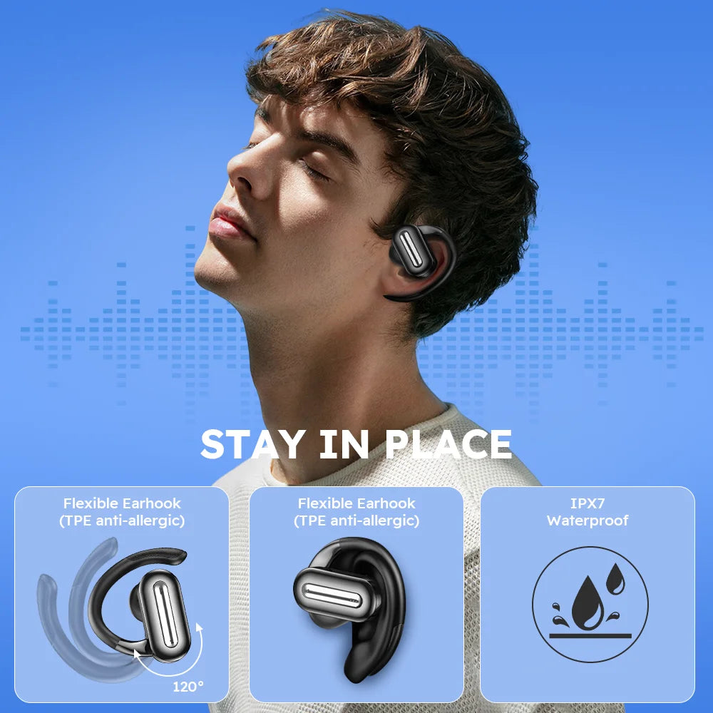 Bluetooth Earphone 20 Hours Play Time Swimming Waterproof Earbuds