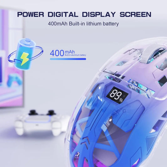 A2 Transparent Wireless Gaming Mouse,